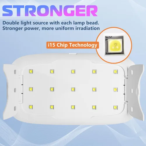 Miniatura 3 de JDiction Luz UV para resina, luz de resina UV súper grande con pantalla LED, lámpara UV portátil ligera de mayor potencia para resina UV