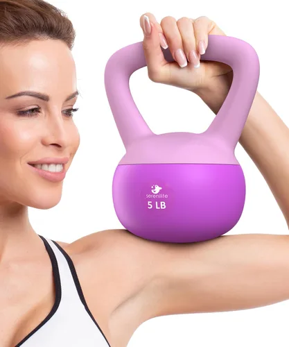 Miniatura 9 de Serenilite - Juego de pesas rusas suaves, juegos de pesas rusas para mujeres y hombres, pesas rusas de entrenamiento de fuerza seguras, pesas rusas