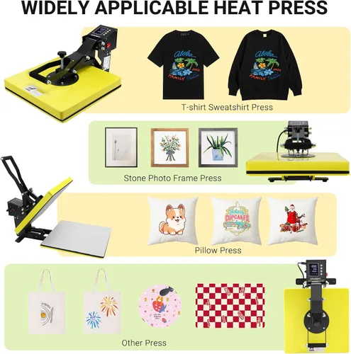 Miniatura 3 de AKEYDIY Prensa de calor, máquina de prensa de calor deslizante de 15 x 15 pulgadas para camisetas, máquina digital de transferencia de calor