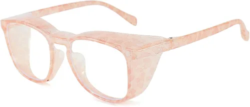 Miniatura 21 de Gafas protectoras de seguridad, lentes claros a prueba de empañamiento/rayones, para hombre, marco transparente Rosado