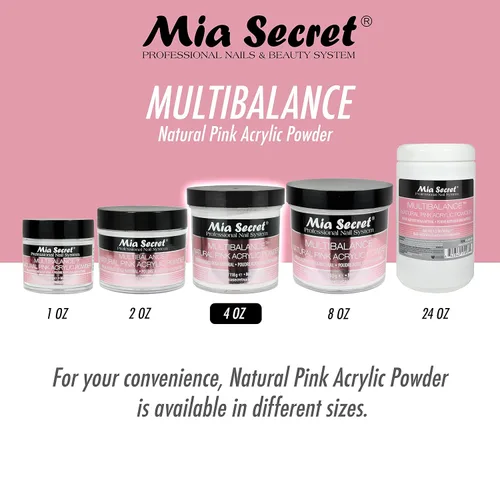 Miniatura 3 de Mia Secret Polvo Acrílico Multi Balance Natural Rosa - 4 Oz
