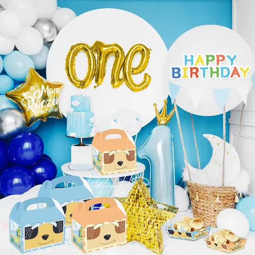 Miniatura 2 de Bolsas de dulces de fiesta de perro azul de dibujos animados, 16 unidades, cajas de regalo de regalos familiares para niños y niñas, suministros