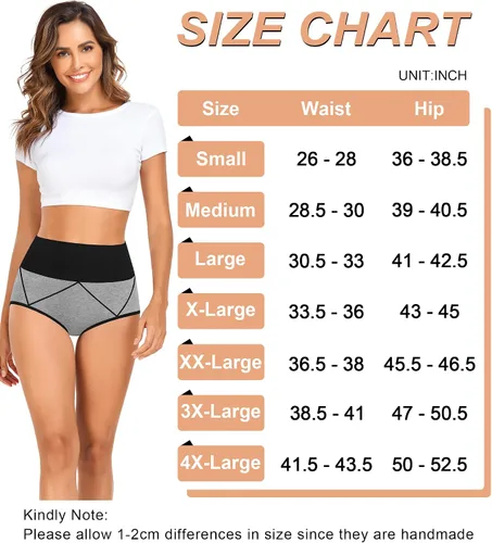 Miniatura 7 de MISSWHO Ropa interior de algodón de cintura alta para mujer, cobertura completa, suave, de doble capa, con banda en la cintura