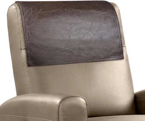 Miniatura 27 de Funda para reposacabezas para silla reclinable, protector para reposacabezas de piel sintética con correas elásticas, fundas para reposacabezas