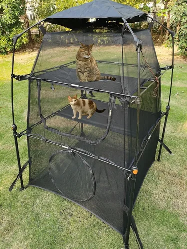 Miniatura 4 de Carcasas de campaña portátiles para mascotas y gatos para patio exterior