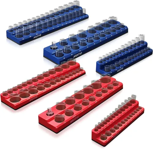 Miniatura 11 de AIUITIO Juego de 3 bandejas organizadoras de dados, bandejas de almacenamiento de dados SAE, soportes de dados de accionamiento profundos y poco