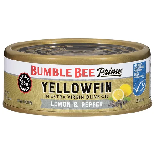 Miniatura 22 de BUMBLE BEE Atún blanco sólido de primera calidad en agua, bajo en sodio, atún enlatado, alimento rico en proteínas, lata de 5 onzas