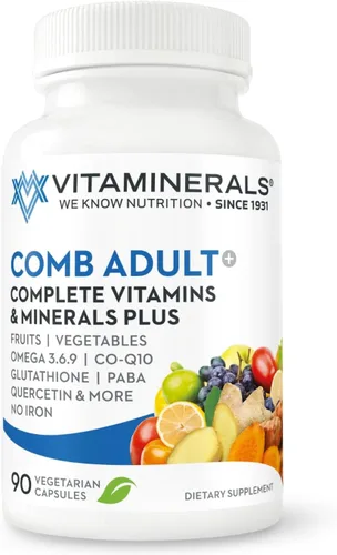 Vitaminerals CombAdult - Fórmula integral de vitaminas y minerales | Sin OMG | Cápsulas vegetales (90)