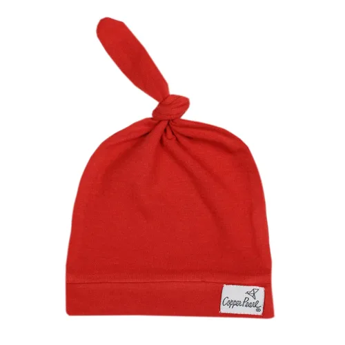 Miniatura 7 de Copper Pearl Gorro de bebé con nudo superior elástico suave Dolce