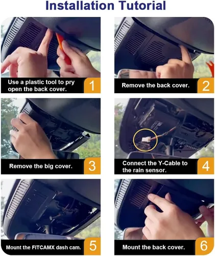 Miniatura 7 de Fitcamx Dual 2160P+1080P Dash Cam se adapta para Mercedes-Benz GLE GLS 2016-2019 (Modelo A) W166 X166, aspecto de fábrica OEM, video HD de 2 vías