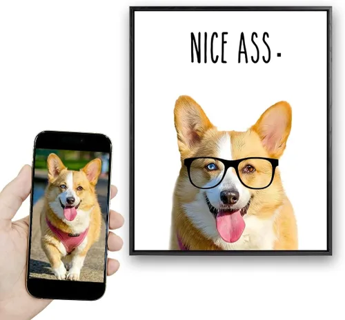 Miniatura 25 de Fotos personalizadas de mascotas en lienzo para pared Arte de baño personalizado Lindo perro gato en bañera Impresiones, divertidos animales Foto