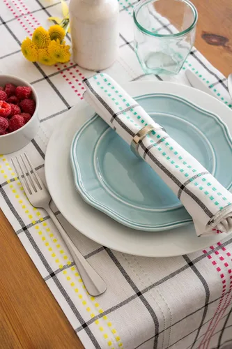 Miniatura 4 de DII Springtime - Colección de mesa a cuadros, camino de mesa, 14 x 108 pulgadas Color Pop Plaid