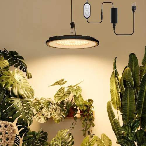 Miniatura 7 de Bamworld - Foco colgante de crecimiento para plantas de interior, espectro completo, 10 niveles regulables, luz LED de crecimiento, cable largo