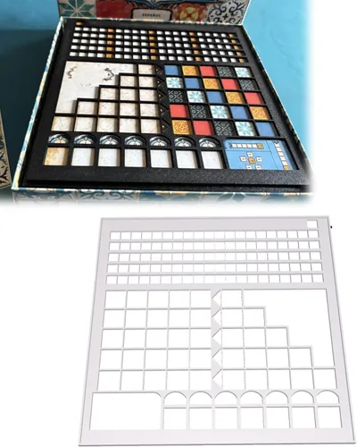 Miniatura 3 de Organizador de paneles y tablero de puntuación para Azul - Bandejas antideslizantes para azulejos con compartimentos individuales