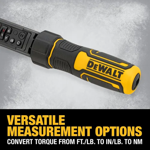 Miniatura 3 de DEWALT Llave dinamométrica digital, accionamiento de 1/2 pulgada, 50-250 FT-LB, con estuche de almacenamiento (DWMT17060)