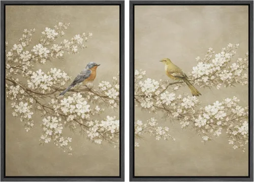 Miniatura 22 de SIGNWIN Lienzo enmarcado para pared, juego de arte sereno de paisaje de pantanos, ilustración rústica, arte moderno, minimalismo, decorativo