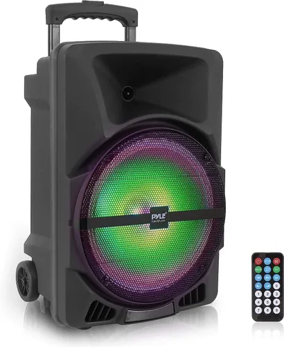 Pyle - Sistema de bocinas PA portátil e inalámbrico – alta potencia de 1200W, compatible con Bluetooth para interiores y exteriores, altavoz DJ