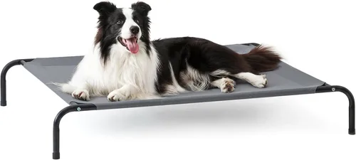 Love's cabin Cama elevada para perros con enfriamiento para perros grandes, portátil para interiores y exteriores, cuna elevada para mascotas y