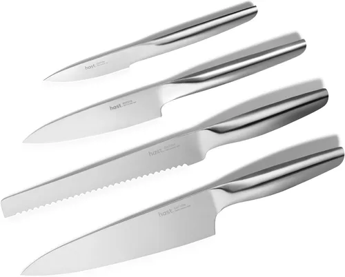 HAST Edition - Juego de cuchillos de cocina de alta calidad de 4 piezas, juego de cuchillos profesionales ultra afilados, acero en polvo avanzado,
