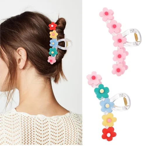 Miniatura 9 de Grandes pinzas de mandíbula de metal antideslizantes con mariposa brillante para mujeres - Agarre fuerte y bonito, accesorios para el cabello