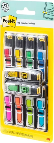 Miniatura 2 de Post-it Banderas de flecha de 1/2 pulgada, ocho colores surtidos, 250 unidades (684VAD2) Includes 192 Arrow flags & 60 Sign Here Flags in Assorted