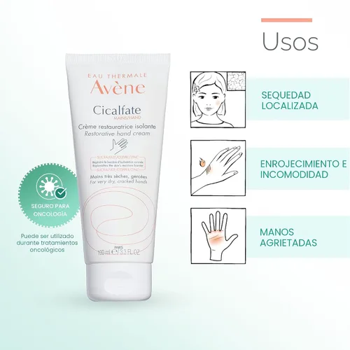 Miniatura 5 de Avène Crema de manos Cicalfate, loción nutritiva intensa para manos secas y agrietadas, 3.3 onzas