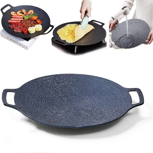 Miniatura 8 de Sartén antiadherente multifuncional de piedra médica, sartén coreana para barbacoa, compatible con inducción, estufa de gas, estufa eléctrica