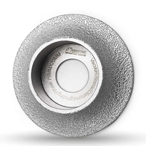 Miniatura 11 de SHDIATOOL 3 Pulgadas/75mm Rueda de Diamante de Perfil Manual Altura 10mm Demi-bullnose Borde de Molienda para Piedra Mármol Granito Roca