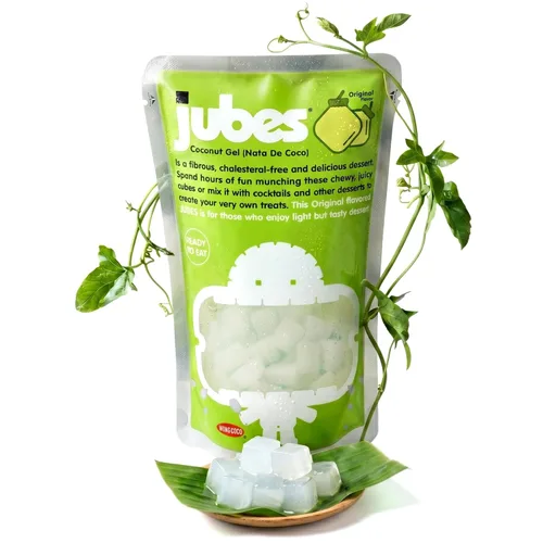 Miniatura 20 de Jubes Grape Nata De Coco Jelly Cubes (12.7 onzas, paquete de 3) – Cubos de jalea de coco de uva para sagú – Gel de coco en ingredientes de jarabe