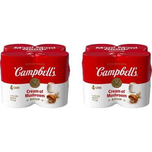 Miniatura 8 de Campbell's Cream of Mushroom - Sopa condensada de crema de champiñones, lata de 10.5 onzas