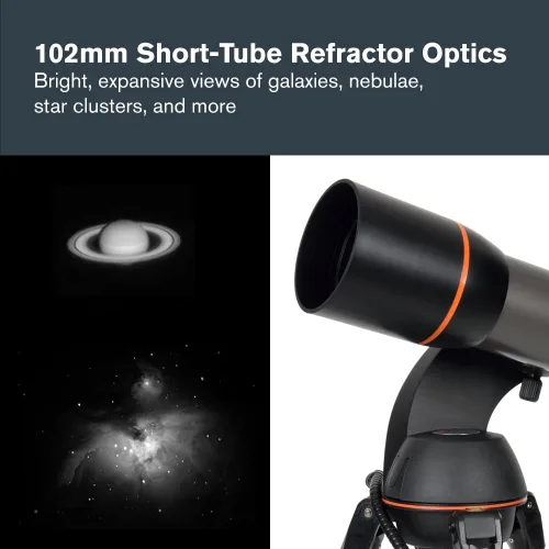 Miniatura 4 de Celestron - NexStar 102SLT Telescopio Computarizado - Compacto y Portátil - Diseño Óptico de Refractores - Tecnología SkyAlign - Control de Mano
