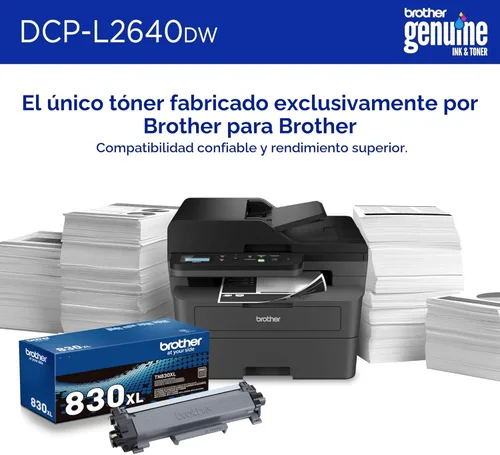 Miniatura 4 de Brother DCP-L2640DW Impresora láser monocromática compacta inalámbrica multifunción con copia y escaneo, dúplex, móvil, blanco y negro Incluye