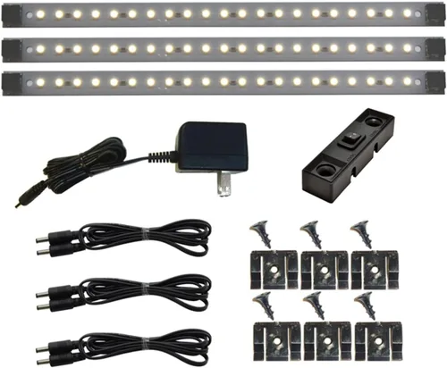 Inspired LED Under Cabinet Lighting Pro Series Triple Deluxe+ 12 paneles - Kit de fuente de alimentación 3 - Blanco cálido