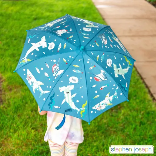 Miniatura 8 de Stephen Joseph Kids' Color Changing Wet Dry Umbrella, Water reacting, Pinch Free Umbrellas for Rain Children's Umbrella, BUTTERFLY, 23"X29