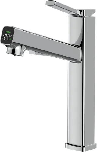 Miniatura 10 de MIAOHUI Grifo de Lavabo de Vasija con Rociador Extraíble, Grifo Alto de Lavabo de Baño de 3 Modos de Rociado, Grifos Altos de Baño para Lavabo de 1
