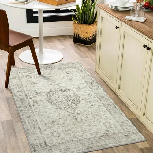 Miniatura 43 de LIVEBOX Alfombra lavable de 5 x 7 pies, para sala de estar, dormitorio, antideslizante, estilo bohemio, para interiores, para comedor, oficina