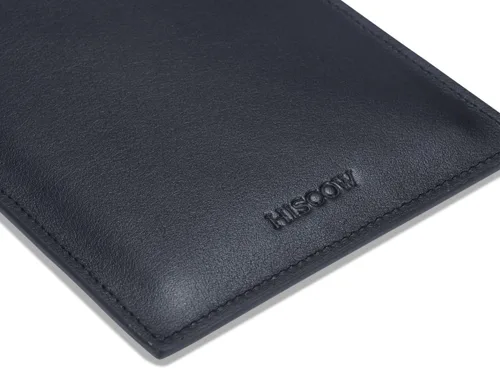 Miniatura 6 de HISCOW Funda minimalista para pasaporte - Piel de becerro italiana, Negro -, Minimalista