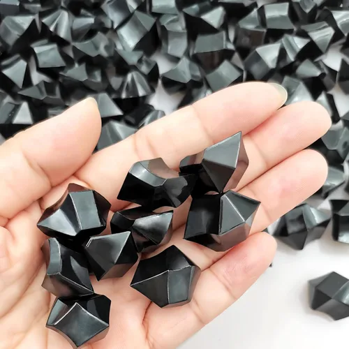 Miniatura 3 de Rellenos de Jarrón Negros para Decoración del Hogar, Cubitos de Hielo Triturado Falsos, Rellenos de Jarrón, 150 piezas Cubitos de Hielo Falsos