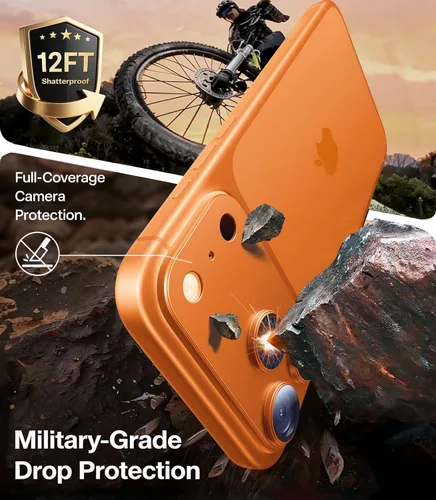 Miniatura 3 de TORRAS Protector de lente de cámara para iPhone 17 Pro, marco de metal con vidrio templado de grado militar 9H+, cobertura completa, arañazos, 12