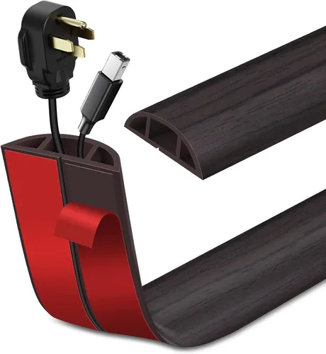 Miniatura 14 de Cubierta de Cable para Piso Autoadhesiva Ocultador de Cables Cubiertas de Cable de Extensión para Piso Protector de Cable de Alimentación para Piso