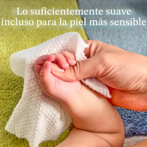 Miniatura 3 de Hello Bello Toallitas premium, diseñadas para pieles sensibles con extractos de manzanilla y aloe, Rosy Posy