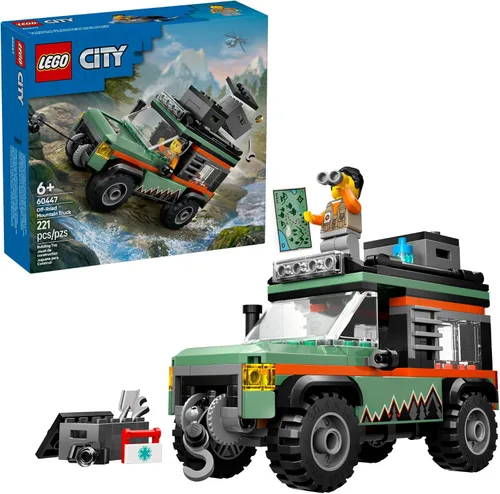 LEGO City Off-Road - Camión de montaña de juguete 4x4 – Juego de juguetes de construcción para niños, niños y niñas, a partir de 6 años – Idea de