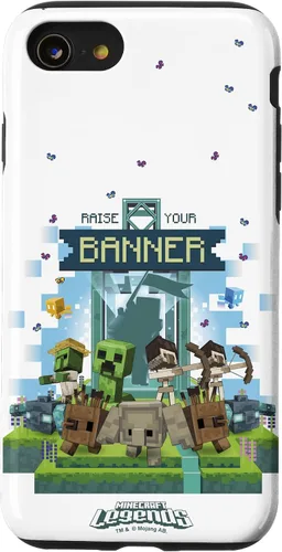 Miniatura 18 de Minecraft Legends Raise Your Banner Mobs Group Shot - Carcasa para iPhone 17