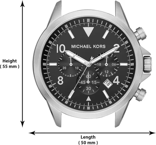 Miniatura 4 de Michael Kors Reloj cronógrafo de acero inoxidable Gage Reloj de silicona con cronógrafo de calibre