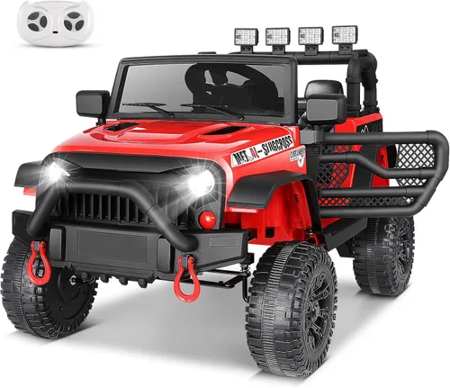 Miniatura 12 de Hikole Auto de paseo de 24 V con control remoto, vehículos a pilas para niños y niñas, motores mejorados de 2 × 200 W, camión con ruedas eléctricas