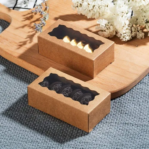 Miniatura 3 de 12 cajas de macarrón prémium de 4.17 x 2.16 x 1.37 pulgadas para 2, contenedores de macarrón, embalaje de macarrón para bodas, fiestas, regalos