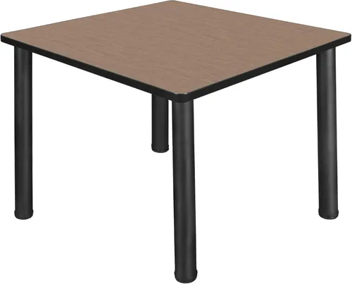 Miniatura 28 de Regency Kee - Mesa cuadrada pequeña para sala de descanso de 30 pulgadas, parte superior de cerezo, patas negras