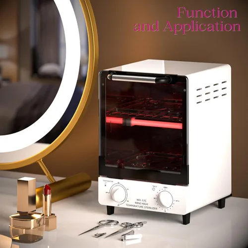 Miniatura 2 de Esterilizador para herramientas de uñas, caja de limpieza seca multifuncional de alta temperatura de 12L de acero inoxidable con control