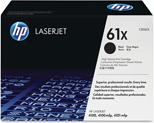 HP 61X | C8061X | Cartucho de tóner | Negro | Alto rendimiento