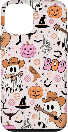 Miniatura 16 de Spooky Ghost Cowboy Cute Halloween Boo Western Retro Pastel Case for iPhone 17